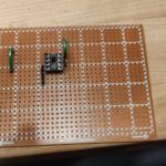 Placed components on stripboard