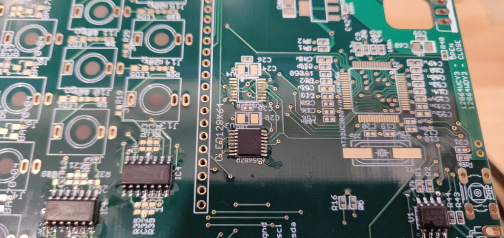 Soldering the DAC on Teletype