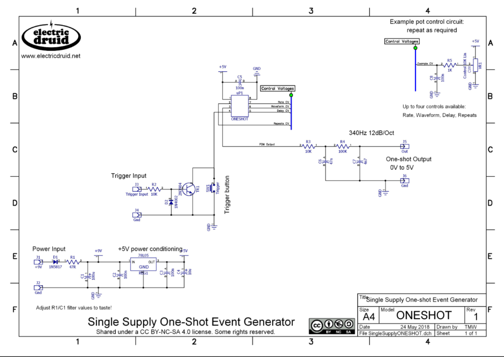 One Shot Event Generator Schematic