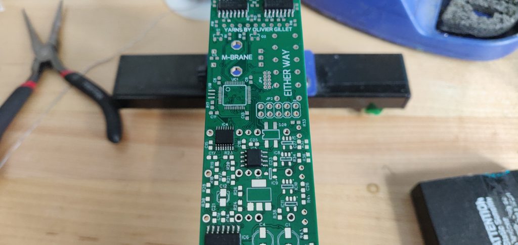 Everything but IC placed on PCB