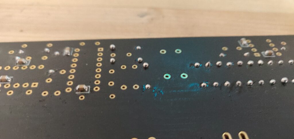 Excess solder on motherboard