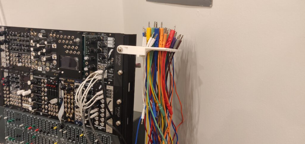3D Printed Rack Mount Cable Holder in Action